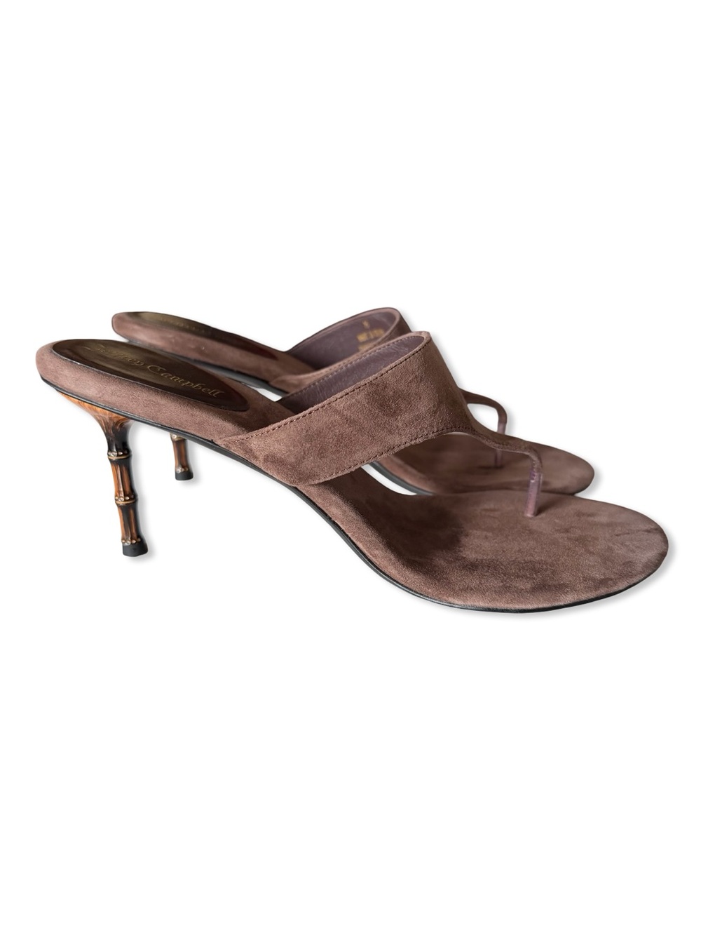 Jeffrey Campbell Marilla Sandals Coffee Suede Brown heels shoes Revolve 8 - Picture 12 of 12